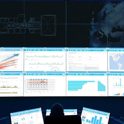 OptiMine control room screens