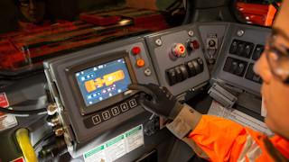 Toro™ LH307 underground loader control panel in cabin