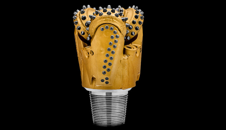 RR340 rotary drill bit side black background