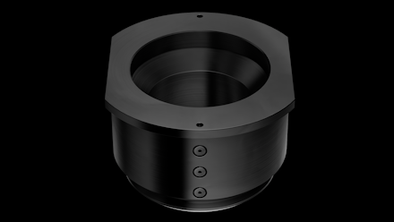 Rotary deck bushing black background