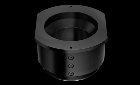 Rotary deck bushing black background