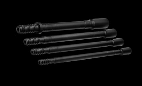 +Range drilling rod black background