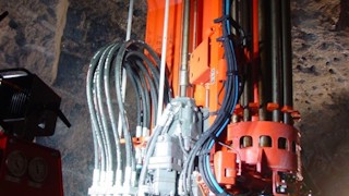 DL411 Longhole drill rig boom